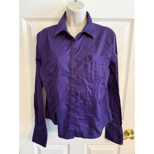 Hannah Dark Purple Fitted Blouse Size M
